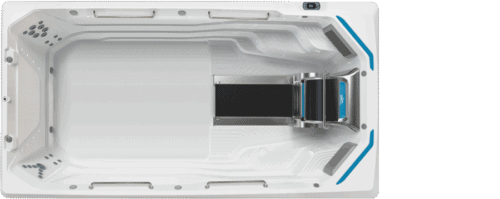 Endless-Pools_E550-Overhead-AlpineWhite_Treadmill
