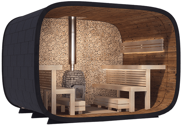 Udendørs sauna Round Cube Single